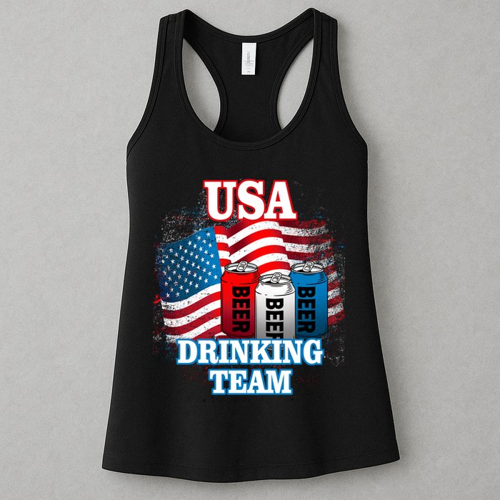 USA Drinking Team Flag Womens Tank Top