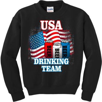 USA Drinking Team Flag Kids Sweatshirt