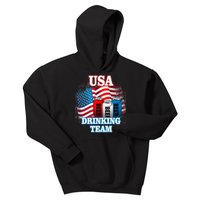 USA Drinking Team Flag Kids Hoodie