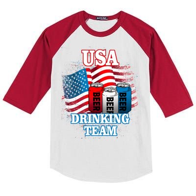 USA Drinking Team Flag Kids Colorblock Raglan Jersey