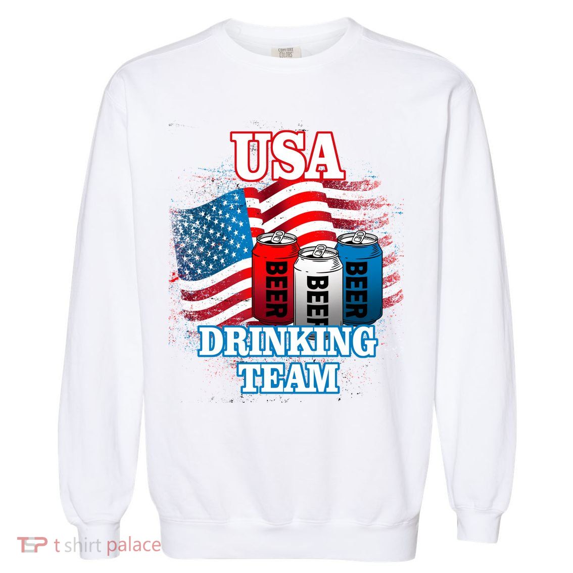USA Drinking Team Flag Garment-Dyed Sweatshirt