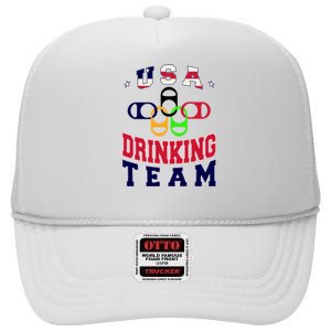 USA Drinking Team Sport High Crown Mesh Back Trucker Hat