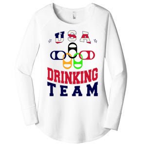 USA Drinking Team Sport Women's Perfect Tri Tunic Long Sleeve Shirt