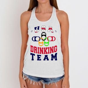 USA Drinking Team Sport Women's Knotted Racerback Tank