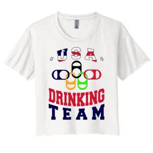 USA Drinking Team Sport Women's Crop Top Tee