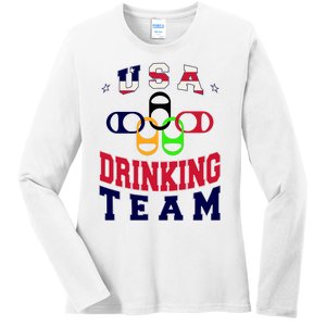 USA Drinking Team Sport Ladies Long Sleeve Shirt