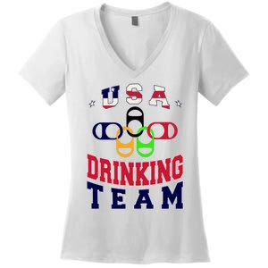 USA Drinking Team Sport Women's V-Neck T-Shirt