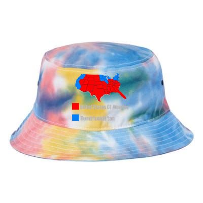 USA DUMBFUCKISTAN ELECTION MAP - Republicans Trump Tie Dye Newport Bucket Hat