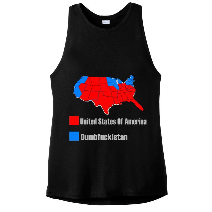 USA DUMBFUCKISTAN ELECTION MAP - Republicans Trump Ladies PosiCharge Tri-Blend Wicking Tank