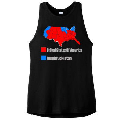 USA DUMBFUCKISTAN ELECTION MAP - Republicans Trump Ladies PosiCharge Tri-Blend Wicking Tank