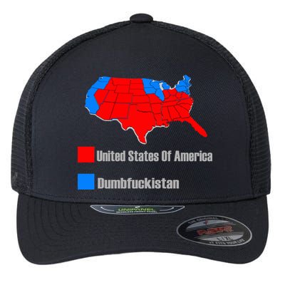 USA DUMBFUCKISTAN ELECTION MAP - Republicans Trump Flexfit Unipanel Trucker Cap