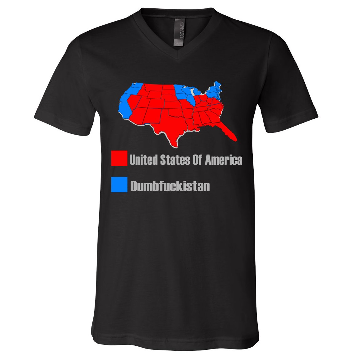USA DUMBFUCKISTAN ELECTION MAP - Republicans Trump V-Neck T-Shirt