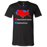 USA DUMBFUCKISTAN ELECTION MAP - Republicans Trump V-Neck T-Shirt