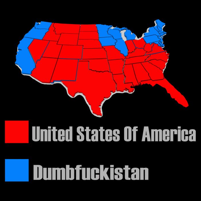 USA DUMBFUCKISTAN ELECTION MAP - Republicans Trump Impact Tech Backpack