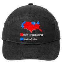 USA DUMBFUCKISTAN ELECTION MAP - Republicans Trump 7-Panel Snapback Hat