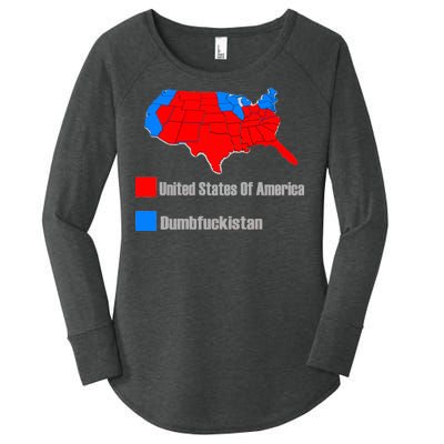 USA DUMBFUCKISTAN ELECTION MAP - Republicans Trump Women's Perfect Tri Tunic Long Sleeve Shirt