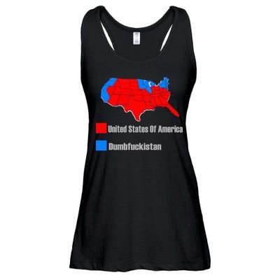 USA DUMBFUCKISTAN ELECTION MAP - Republicans Trump Ladies Essential Flowy Tank