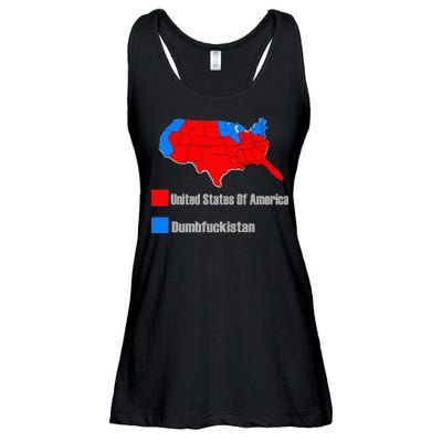 USA DUMBFUCKISTAN ELECTION MAP - Republicans Trump Ladies Essential Flowy Tank