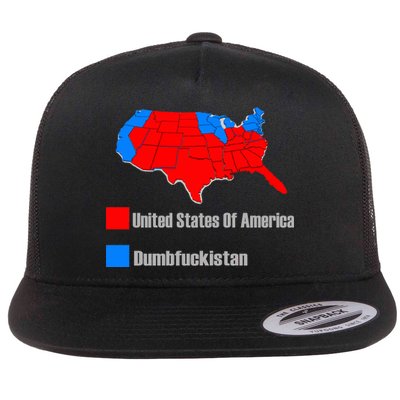 USA DUMBFUCKISTAN ELECTION MAP - Republicans Trump Flat Bill Trucker Hat