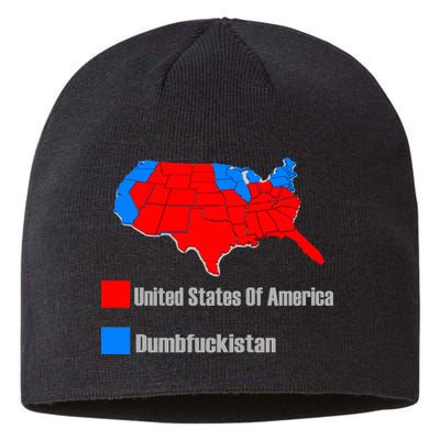 USA DUMBFUCKISTAN ELECTION MAP - Republicans Trump Sustainable Beanie