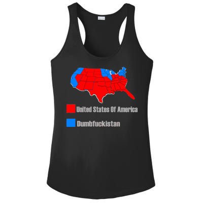 USA DUMBFUCKISTAN ELECTION MAP - Republicans Trump Ladies PosiCharge Competitor Racerback Tank