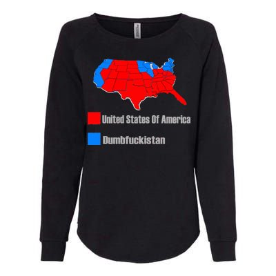 USA DUMBFUCKISTAN ELECTION MAP - Republicans Trump Womens California Wash Sweatshirt