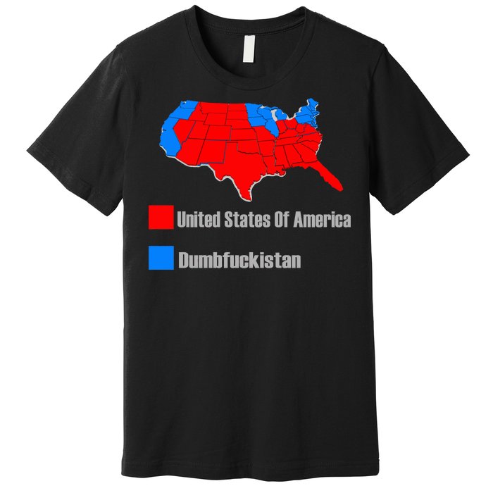 USA DUMBFUCKISTAN ELECTION MAP - Republicans Trump Premium T-Shirt