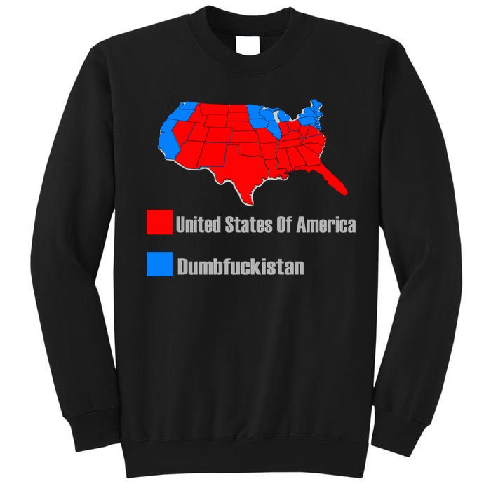 USA DUMBFUCKISTAN ELECTION MAP - Republicans Trump Tall Sweatshirt