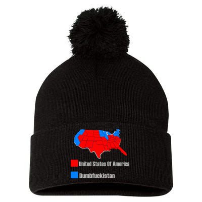 USA DUMBFUCKISTAN ELECTION MAP - Republicans Trump Pom Pom 12in Knit Beanie