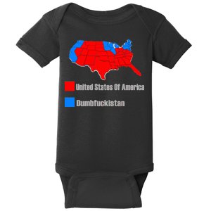 USA DUMBFUCKISTAN ELECTION MAP - Republicans Trump Baby Bodysuit