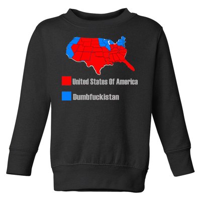 USA DUMBFUCKISTAN ELECTION MAP - Republicans Trump Toddler Sweatshirt