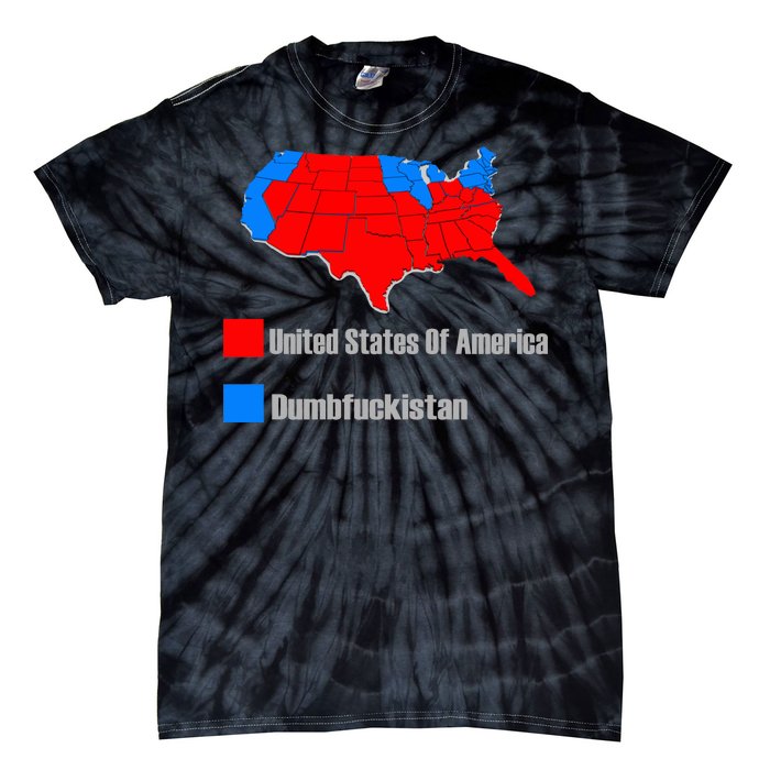 USA DUMBFUCKISTAN ELECTION MAP - Republicans Trump Tie-Dye T-Shirt