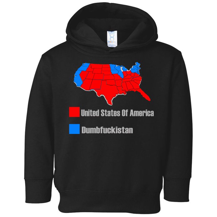 USA DUMBFUCKISTAN ELECTION MAP - Republicans Trump Toddler Hoodie