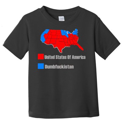 USA DUMBFUCKISTAN ELECTION MAP - Republicans Trump Toddler T-Shirt