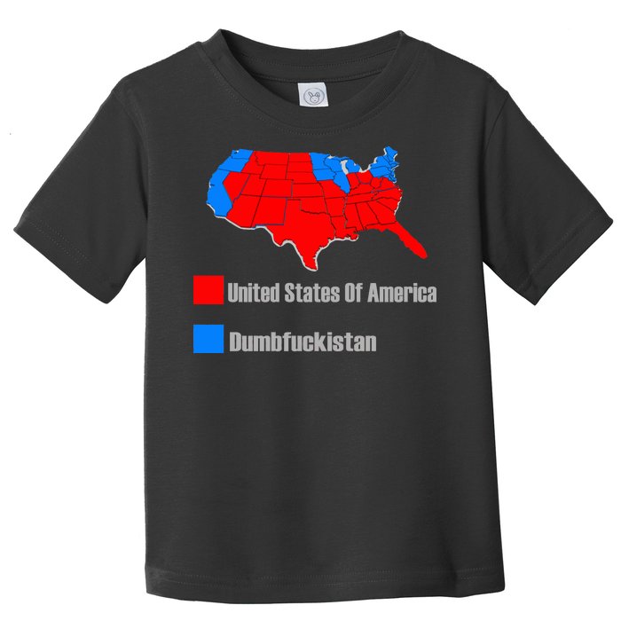 USA DUMBFUCKISTAN ELECTION MAP - Republicans Trump Toddler T-Shirt