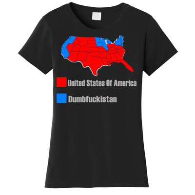 USA DUMBFUCKISTAN ELECTION MAP - Republicans Trump Women's T-Shirt