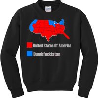 USA DUMBFUCKISTAN ELECTION MAP - Republicans Trump Kids Sweatshirt