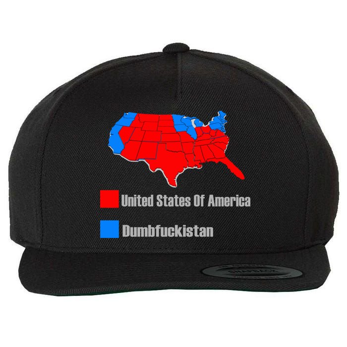 USA DUMBFUCKISTAN ELECTION MAP - Republicans Trump Wool Snapback Cap