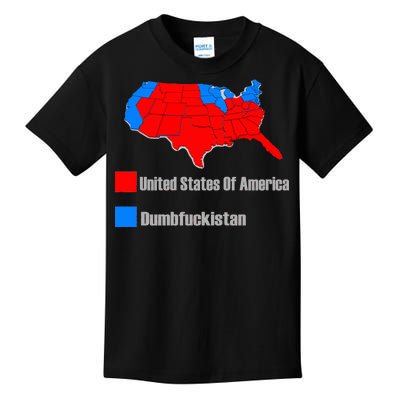 USA DUMBFUCKISTAN ELECTION MAP - Republicans Trump Kids T-Shirt