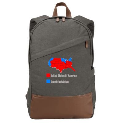 USA DUMBFUCKISTAN ELECTION MAP - Republicans Trump Cotton Canvas Backpack