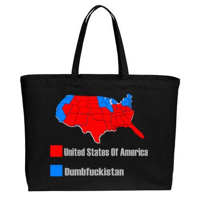 USA DUMBFUCKISTAN ELECTION MAP - Republicans Trump Cotton Canvas Jumbo Tote