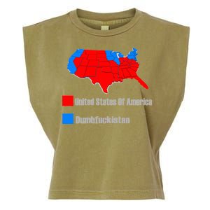 USA DUMBFUCKISTAN ELECTION MAP - Republicans Trump Garment-Dyed Women's Muscle Tee