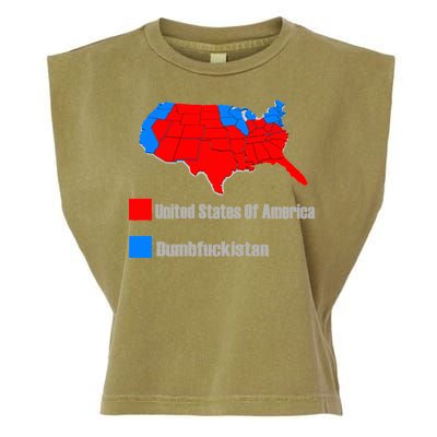 USA DUMBFUCKISTAN ELECTION MAP - Republicans Trump Garment-Dyed Women's Muscle Tee