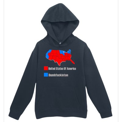 USA DUMBFUCKISTAN ELECTION MAP - Republicans Trump Urban Pullover Hoodie