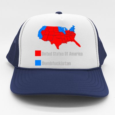 USA DUMBFUCKISTAN ELECTION MAP - Republicans Trump Trucker Hat