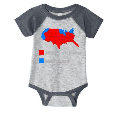 USA DUMBFUCKISTAN ELECTION MAP - Republicans Trump Infant Baby Jersey Bodysuit