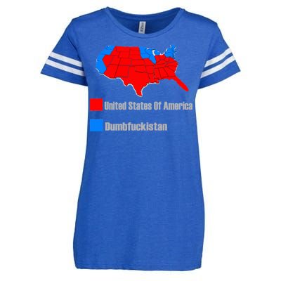 USA DUMBFUCKISTAN ELECTION MAP - Republicans Trump Enza Ladies Jersey Football T-Shirt