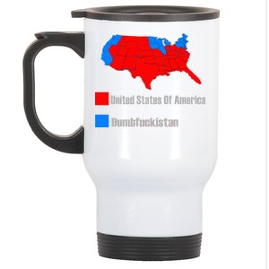 USA DUMBFUCKISTAN ELECTION MAP - Republicans Trump Stainless Steel Travel Mug