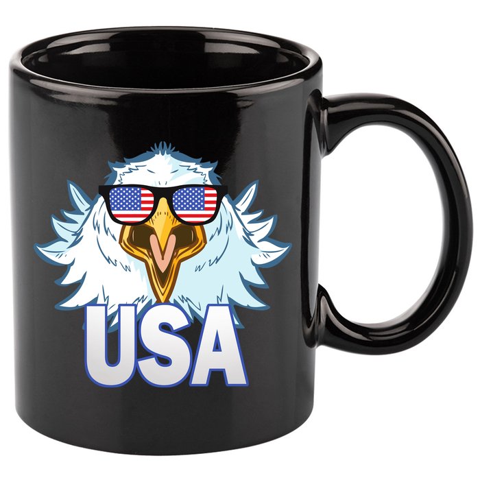 USA Eagle 11oz C Handle Ceramic Mug