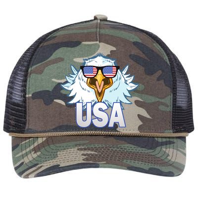 USA Eagle Retro Rope Trucker Hat Cap